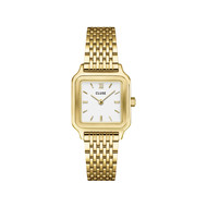 Montre CLUSE Gracieuse Petite femme cadran blanc bracelet acier doré
