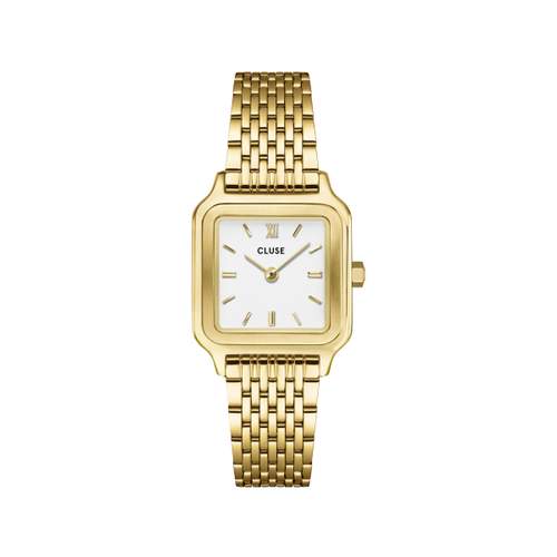 Montre CLUSE Gracieuse Petite femme cadran blanc bracelet acier doré