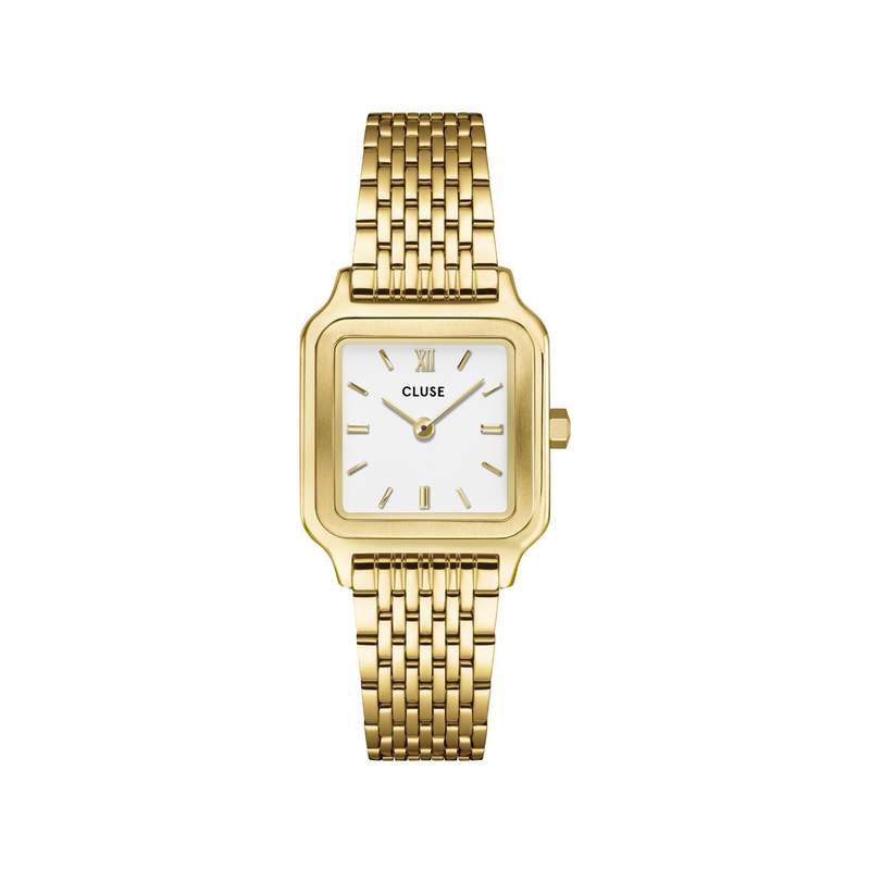 Montre CLUSE Gracieuse Petite femme cadran blanc bracelet acier doré - vue 1