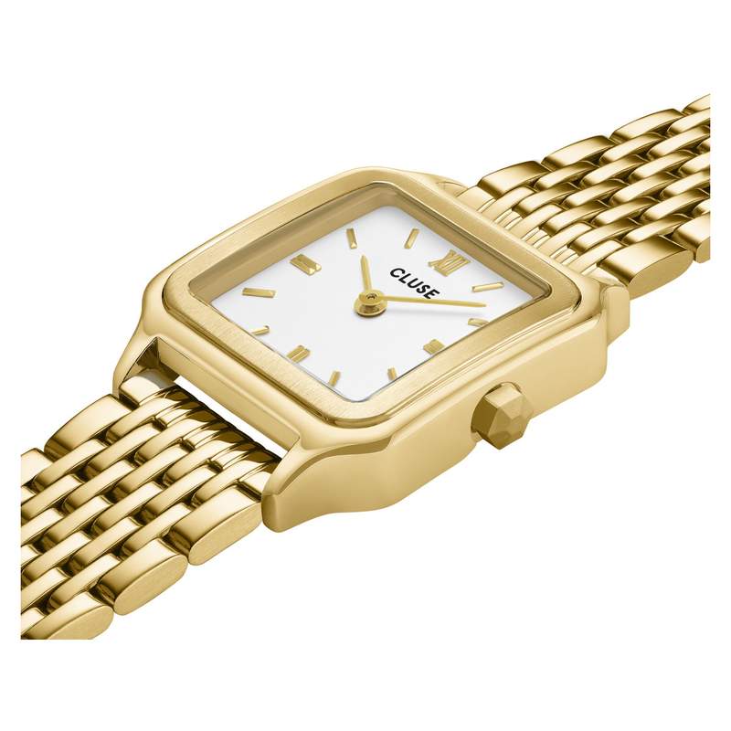 Montre CLUSE Gracieuse Petite femme cadran blanc bracelet acier doré - vue 2