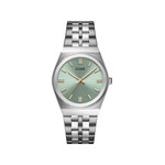 Montre CLUSE Retro 70's femme cadran vert bracelet acier - vue 1