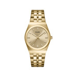Montre CLUSE Retro 70's femme cadran doré bracelet acier doré - vue 1
