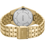 Montre CLUSE Retro 70's femme cadran doré bracelet acier doré - vue 3