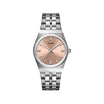 Montre CLUSE Retro 70's femme cadran rose bracelet acier - vue 1