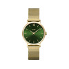 Montre CLUSE Minuit femme cadran vert bracelet acier doré - vue V1