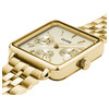 Montre CLUSE La Tétragone femme cadran rosé bracelet acier doré - vue V2