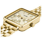 Montre CLUSE La Tétragone femme cadran rosé bracelet acier doré - vue 2