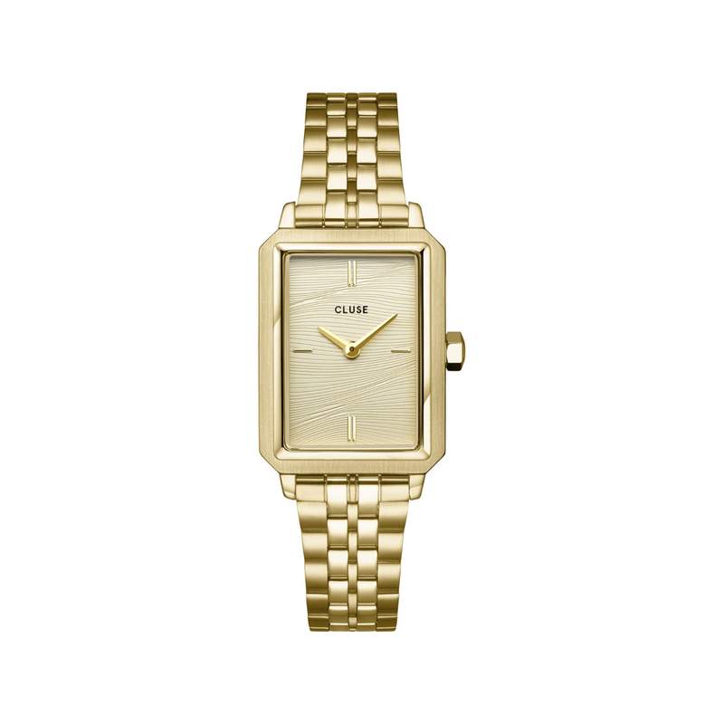 Montre CLUSE Fluette femme cadran doré bracelet acier doré - vue 1