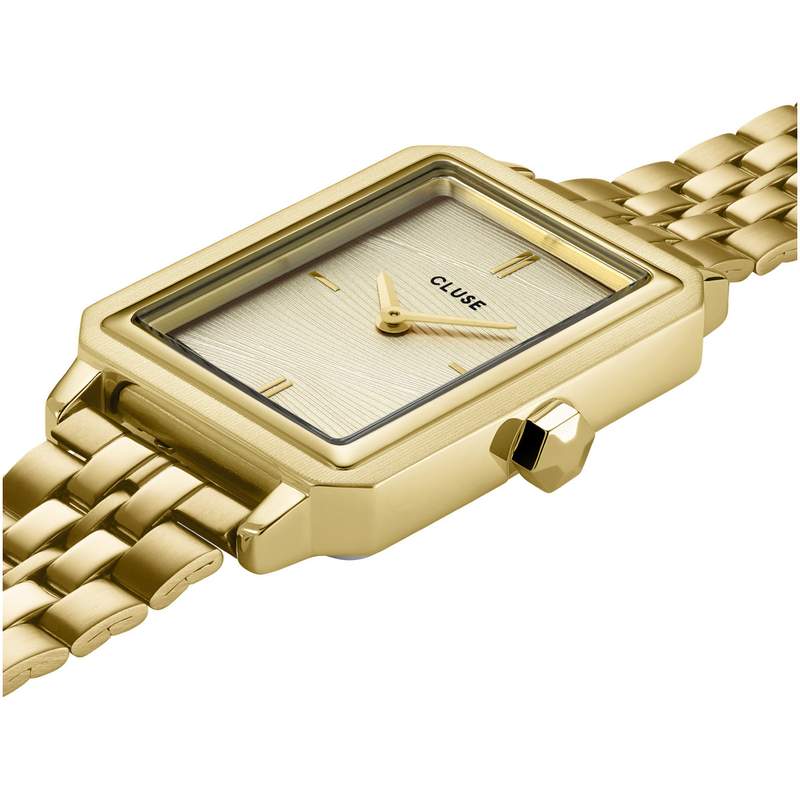 Montre CLUSE Fluette femme cadran doré bracelet acier doré - vue 2