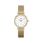 Montre CLUSE Boho Chic femme cadran blanc bracelet acier doré - vue 1