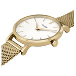 Montre CLUSE Boho Chic femme cadran blanc bracelet acier doré - vue 2