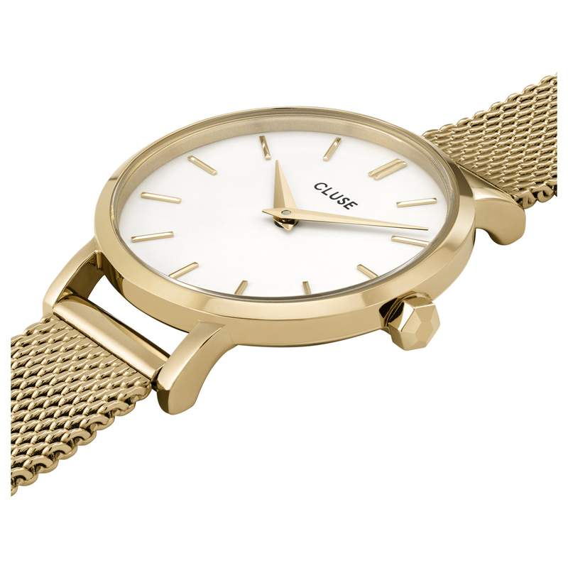 Montre CLUSE Boho Chic femme cadran blanc bracelet acier doré - vue 2