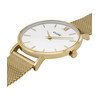 Montre CLUSE Minuit femme cadran blanc bracelet acier doré - vue V2
