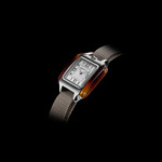Montre BRISTON Streamliner Kennedy femme cadran blanc bracelet nylon taupe - vue D2