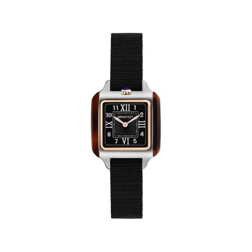 Montre BRISTON Streamliner Kennedy femme cadran noir bracelet nylon noir