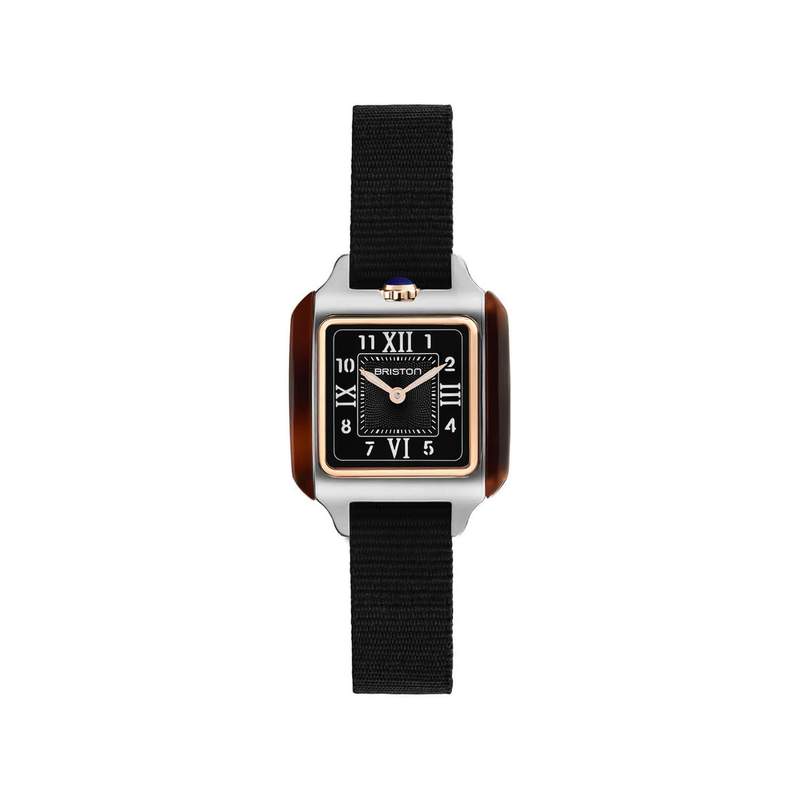 Montre BRISTON Streamliner Kennedy femme cadran noir bracelet nylon noir - vue 1