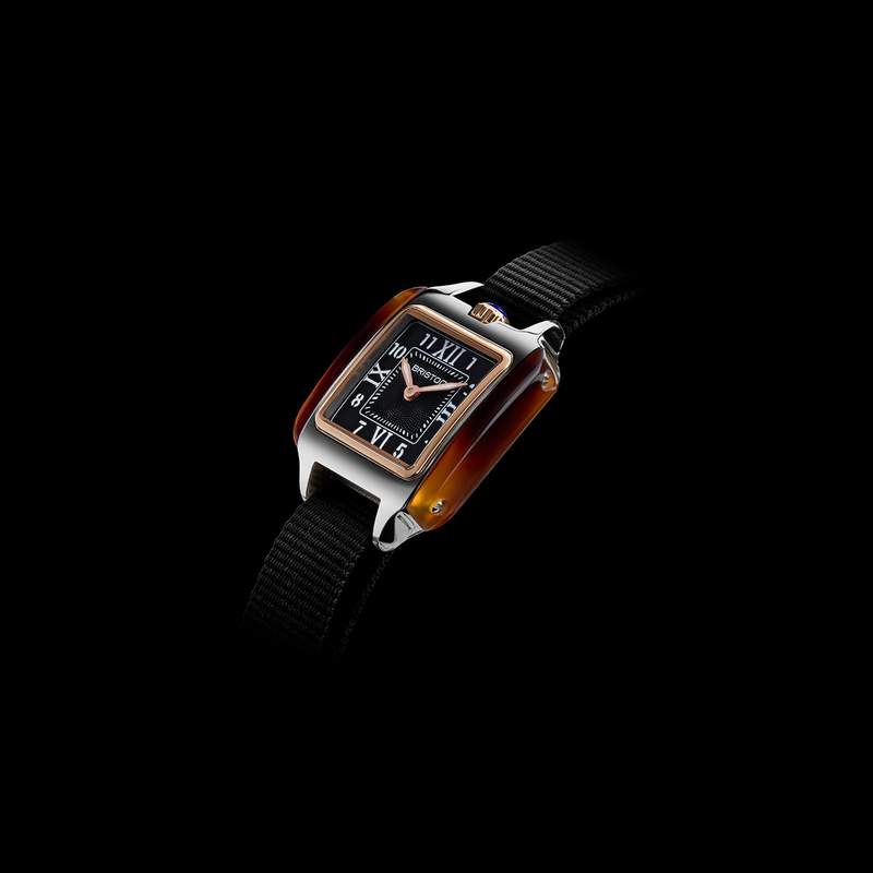Montre BRISTON Streamliner Kennedy femme cadran noir bracelet nylon noir - vue D2