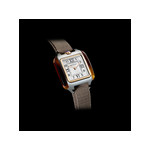 Montre BRISTON Streamliner Kennedy femme cadran blanc bracelet nylon taupe - vue 2
