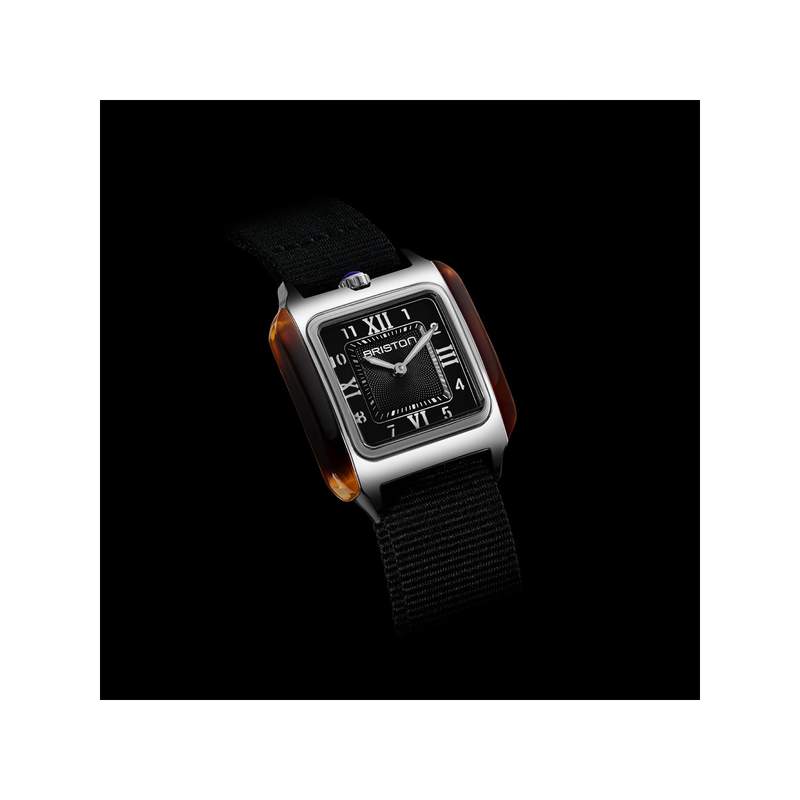 Montre BRISTON Streamliner Kennedy femme cadran noir bracelet nylon noir - vue 2