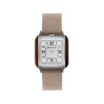 Montre BRISTON Streamliner Kennedy femme cadran blanc bracelet nylon taupe - vue 1