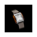 Montre BRISTON Streamliner Kennedy femme cadran blanc bracelet nylon taupe - vue 2