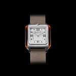 Montre BRISTON Streamliner Kennedy femme cadran blanc bracelet nylon taupe - vue D1