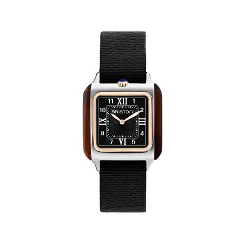 Montre BRISTON Streamliner Kennedy femme cadran noir bracelet nylon noir