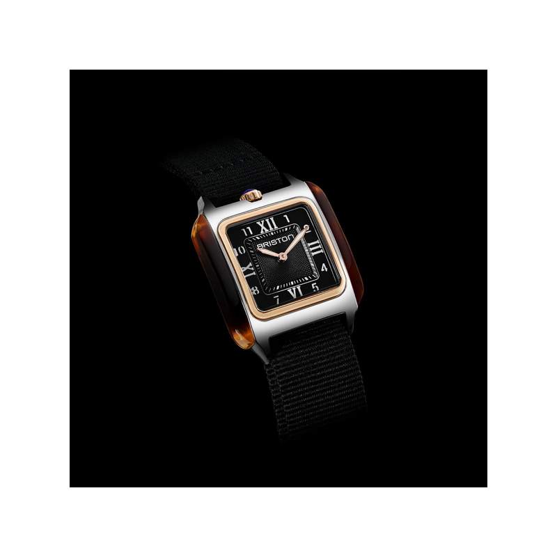 Montre BRISTON Streamliner Kennedy femme cadran noir bracelet nylon noir - vue 2