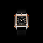 Montre BRISTON Streamliner Kennedy femme cadran noir bracelet nylon noir - vue D1