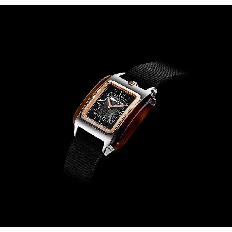 Montre BRISTON Streamliner Kennedy femme cadran noir bracelet nylon noir - vue D2