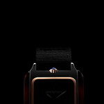 Montre BRISTON Streamliner Kennedy femme cadran noir bracelet nylon noir - vue D3