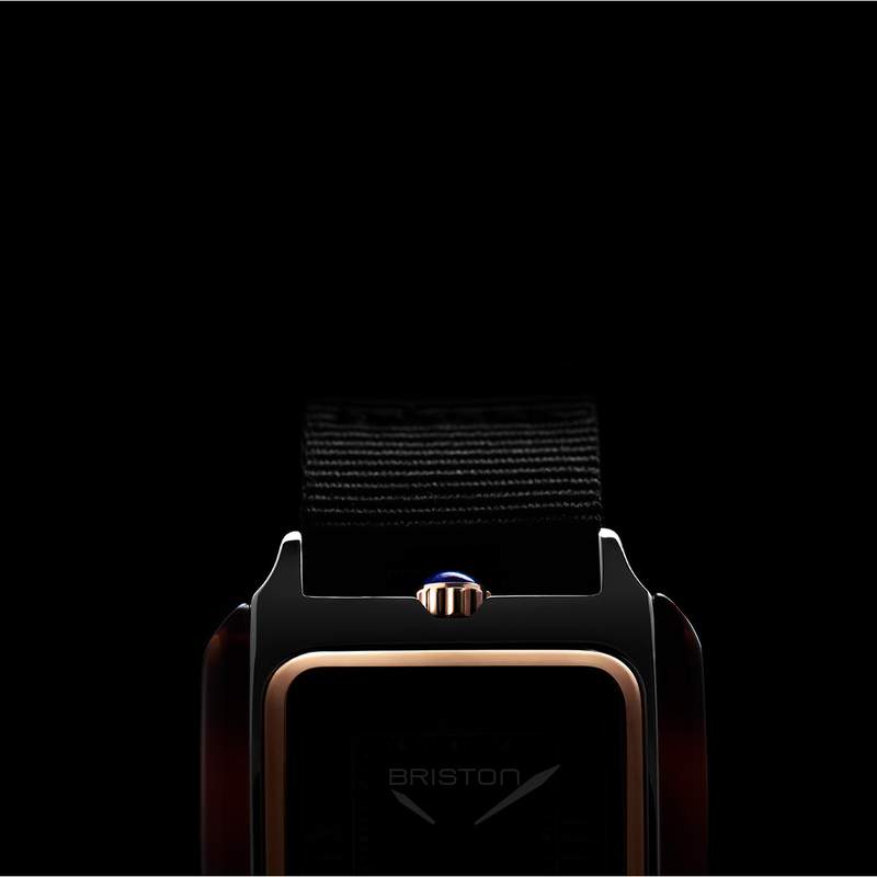 Montre BRISTON Streamliner Kennedy femme cadran noir bracelet nylon noir - vue D3