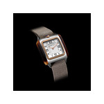 Montre BRISTON Streamliner Kennedy femme cadran blanc bracelet nylon taupe - vue 2