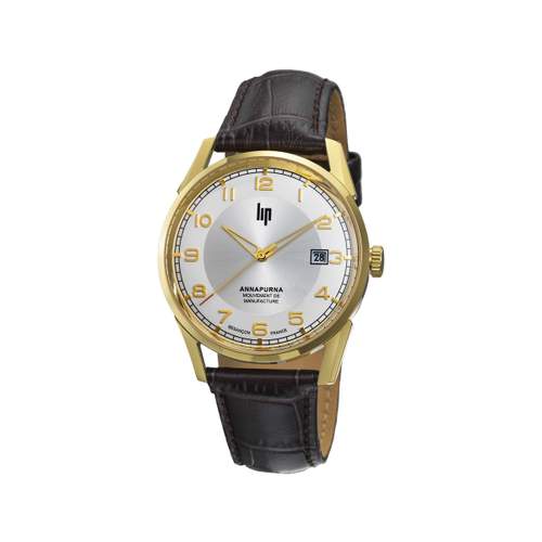Montre LIP MANUFACTURE annapurna mixte automatique, bracelet cuir noir