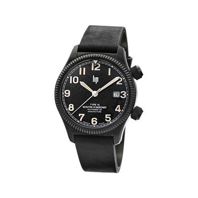 Montre LIP MANUFACTURE type 14 homme automatique, bracelet cuir noir - vue 1