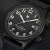 Montre LIP MANUFACTURE type 14 homme automatique, bracelet cuir noir - vue VD1