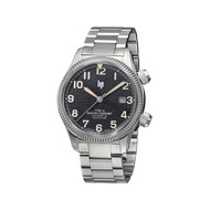 Montre LIP MANUFACTURE type 14 homme automatique, bracelet acier inoxydable argent