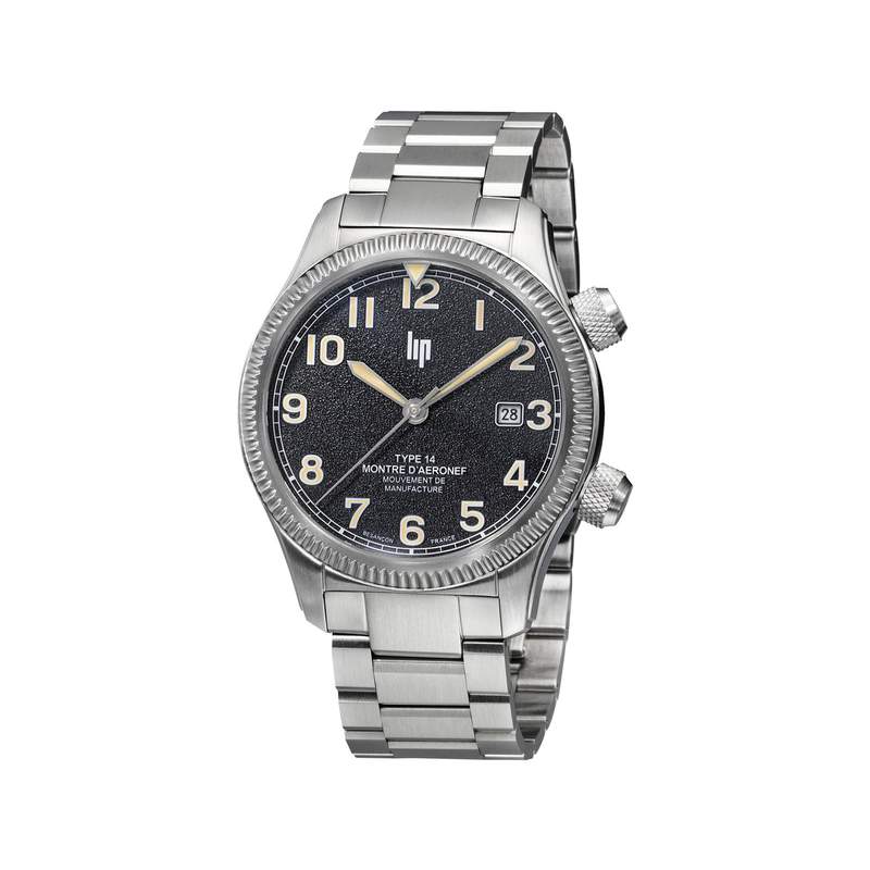 Montre LIP MANUFACTURE type 14 homme automatique, bracelet acier inoxydable argent - vue 1