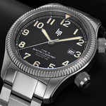 Montre LIP MANUFACTURE type 14 homme automatique, bracelet acier inoxydable argent - vue D1