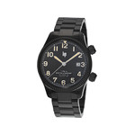 Montre LIP MANUFACTURE type 14 homme automatique, bracelet acier inoxydable noir - vue 1