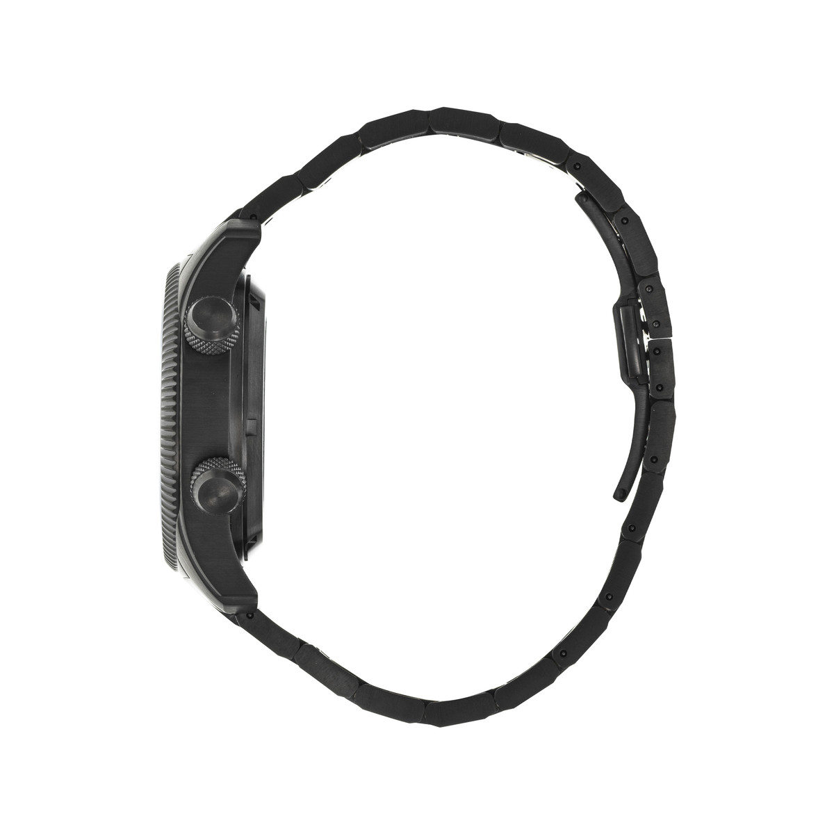 Montre LIP MANUFACTURE type 14 homme automatique, bracelet acier inoxydable noir - vue 2