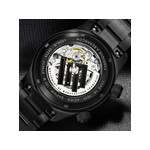 Montre LIP MANUFACTURE type 14 homme automatique, bracelet acier inoxydable noir - vue D4