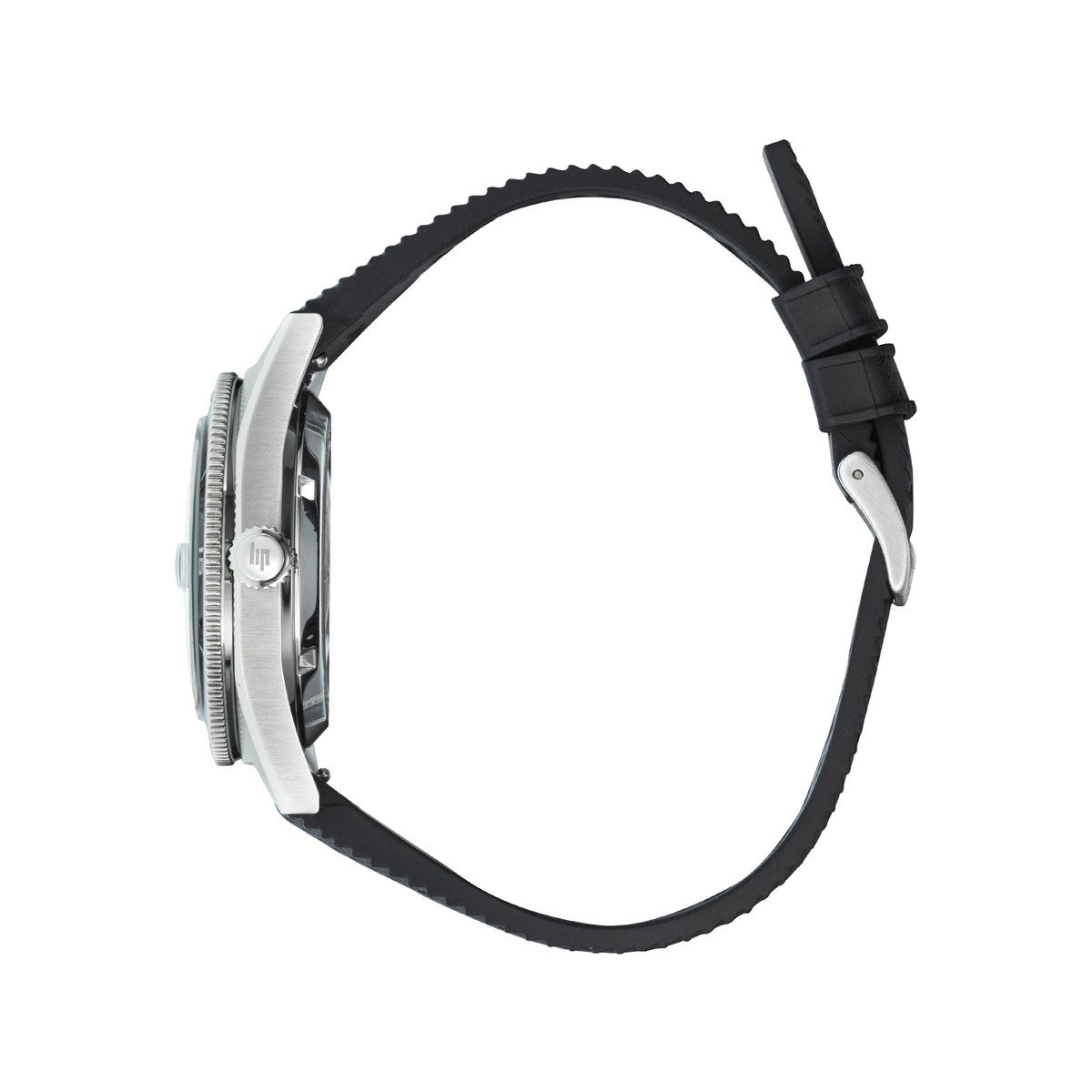 Montre LIP MANUFACTURE nautic 666 mixte automatique, bracelet silicone noir - vue 2