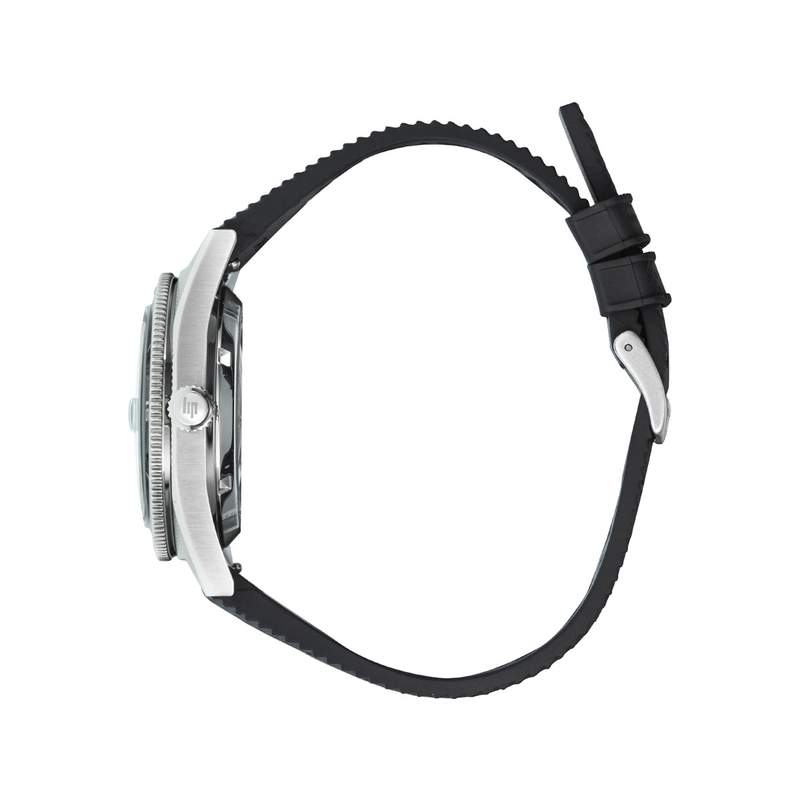 Montre LIP MANUFACTURE nautic 666 mixte automatique, bracelet silicone noir - vue 2