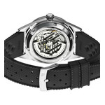Montre LIP MANUFACTURE nautic 666 mixte automatique, bracelet silicone noir - vue 3