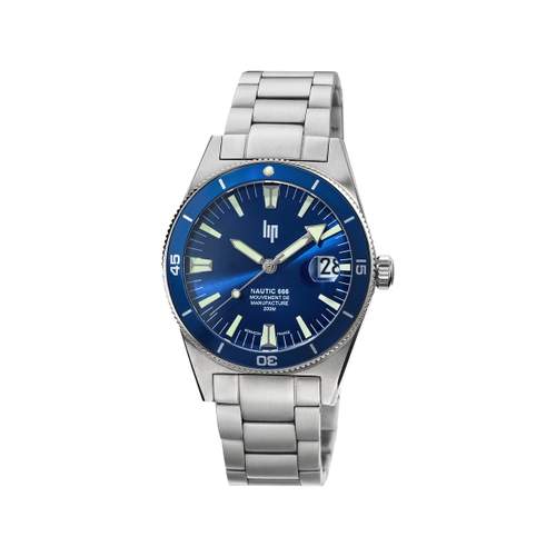 LIP MANUFACTURE nautic 666 gemengd automatisch horloge, roestvrijstalen armband
