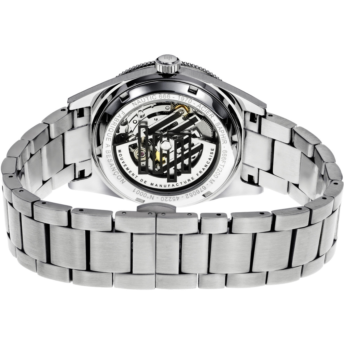 Montre LIP MANUFACTURE nautic 666 mixte automatique, bracelet acier inoxydable - vue 3