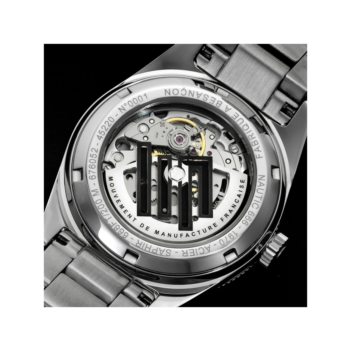 Montre LIP MANUFACTURE nautic 666 mixte automatique, bracelet acier inoxydable - vue D4