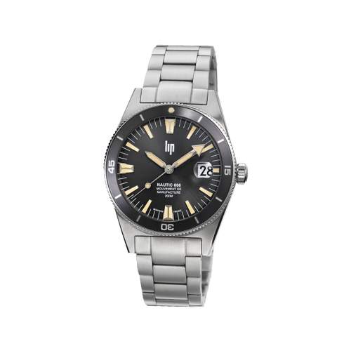 LIP MANUFACTURE nautic 666 gemengd automatisch horloge, roestvrijstalen armband