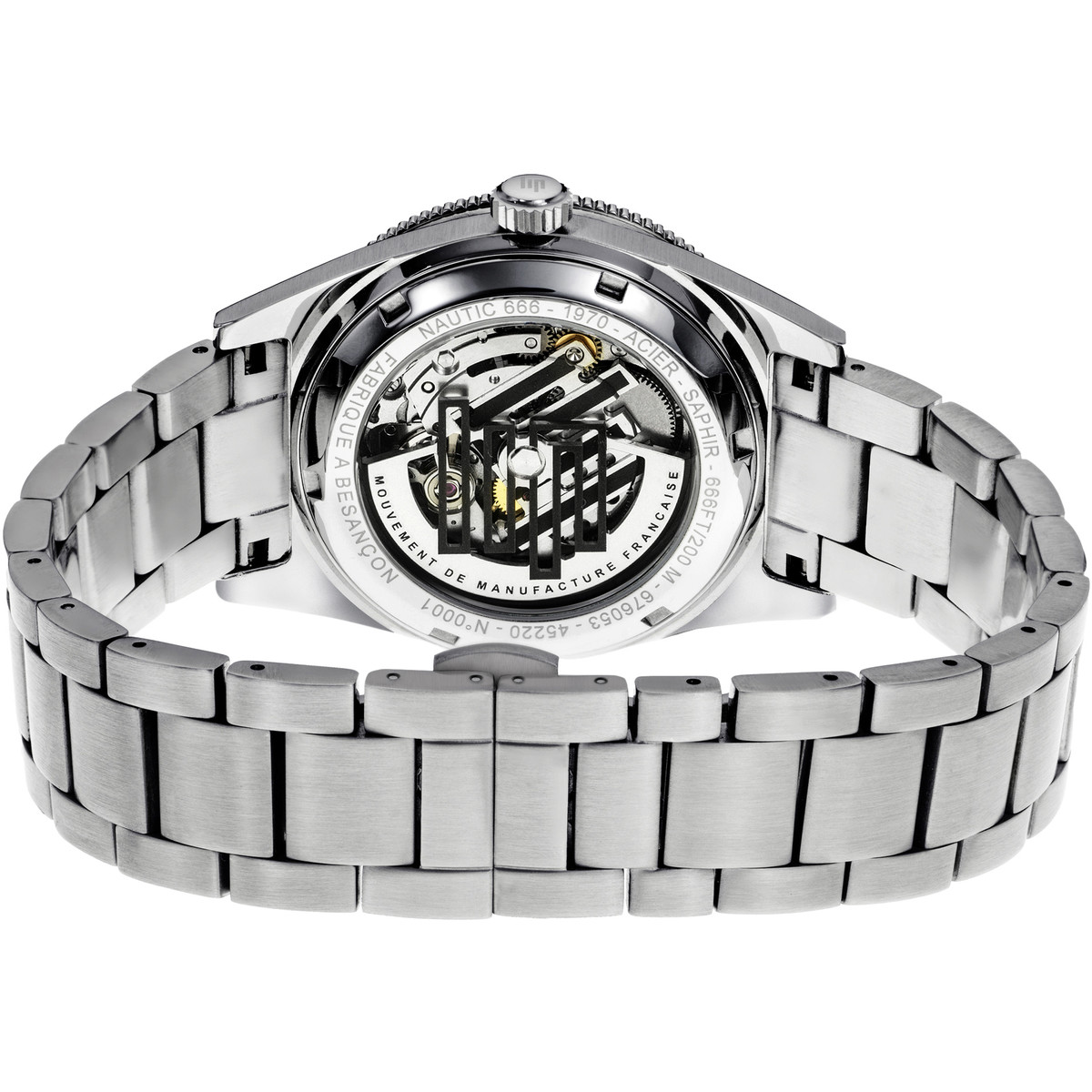 Montre LIP MANUFACTURE nautic 666 mixte automatique, bracelet acier inoxydable - vue 3